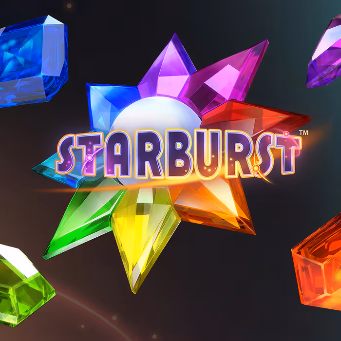 Starburst slot featuring colorful gemstones and expanding wilds with win-both-ways gameplay mechanics